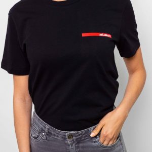 T-SHIRT DONNA RED LINE - BLACK